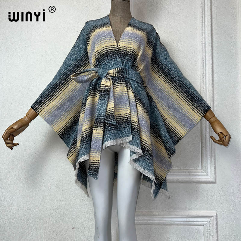 Street Fashion Kimono - Zimowa kurtka WINYI dla kobiet Retro