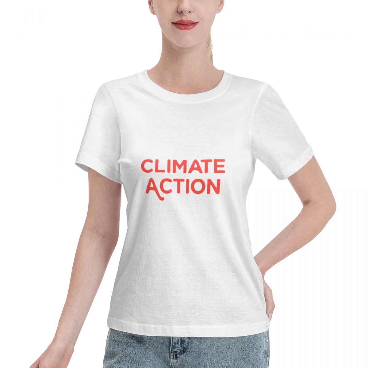 Street Fashion Now - Niezbędna koszulka damska CLIMATE ACTION NOW