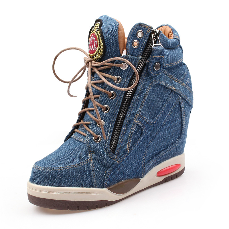 Street Fashion Lady - 2026 Nowe 9cm Wiosenno-Jesienne Botki Jeansowe