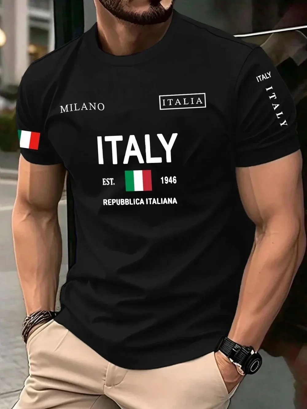 Street Fashion In Milan - Europejski Amerykański Trend Mody Mediolan Nadruk