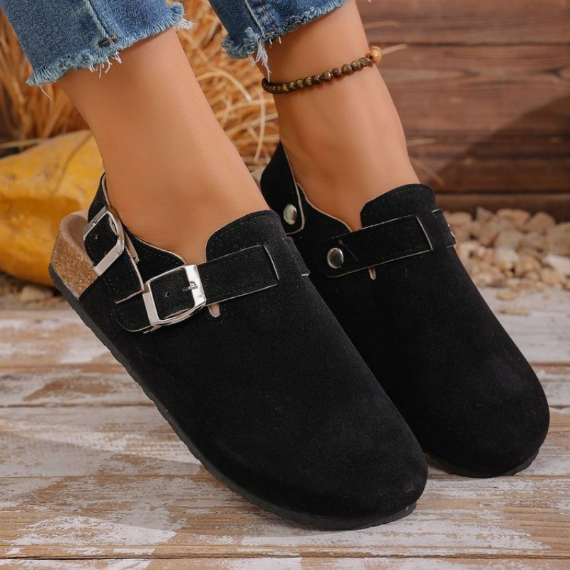 Street Fashion Lady - Damskie mule ze skóry zamszowej Crestar