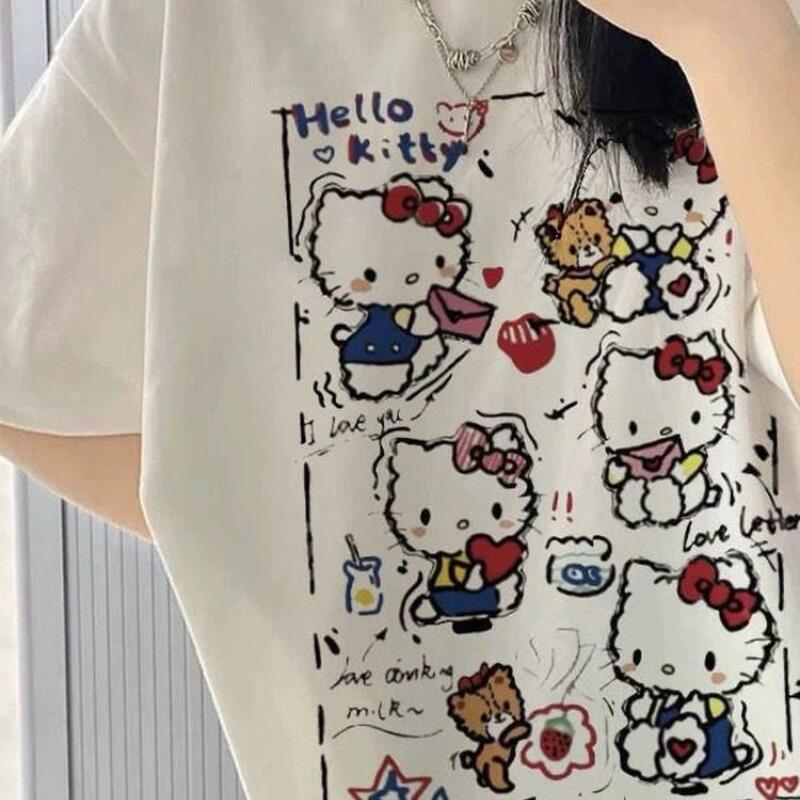 Street Fashion Tshirt - Krótki rękaw, letnia koszulka damska z