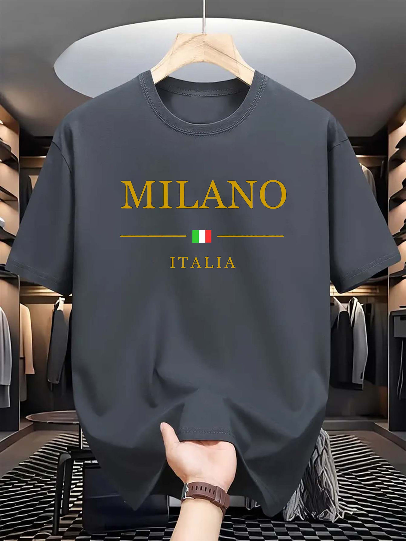 T-shirt z nadrukiem włoskiego  – Street Fashion In Milan recenzja i cena