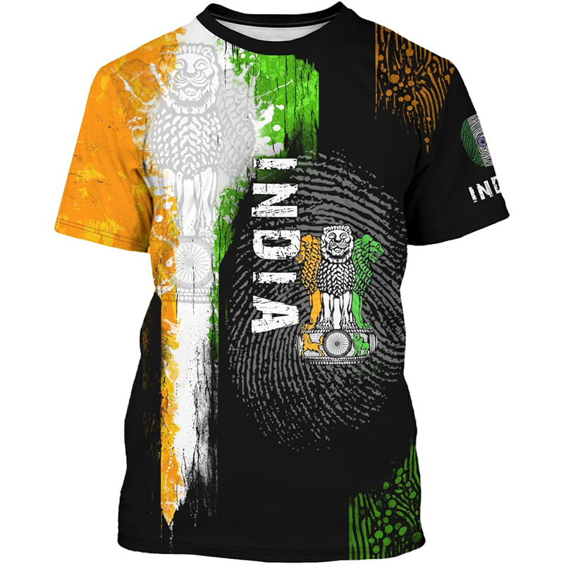 India Flag Print T-shirt Men's – Street Fashion India recenzja i cena