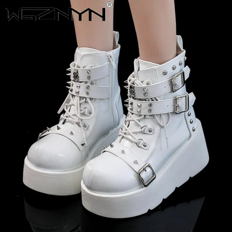 NEW Ladies Wedges High Heels B – Street Fashion Punk recenzja i cena