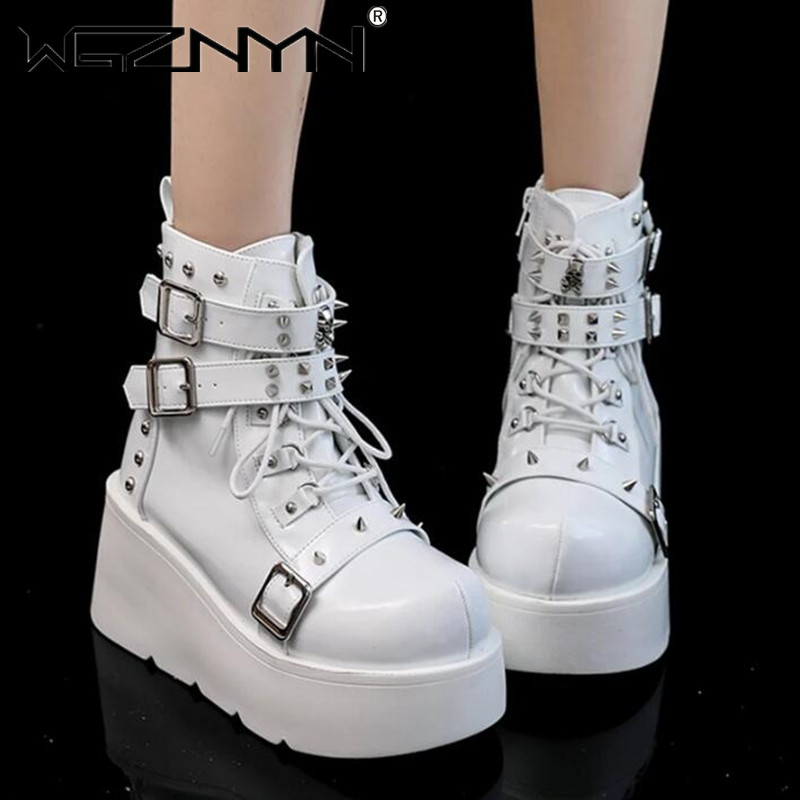 NEW Ladies Wedges High Heels B – Street Fashion Punk recenzja i cena