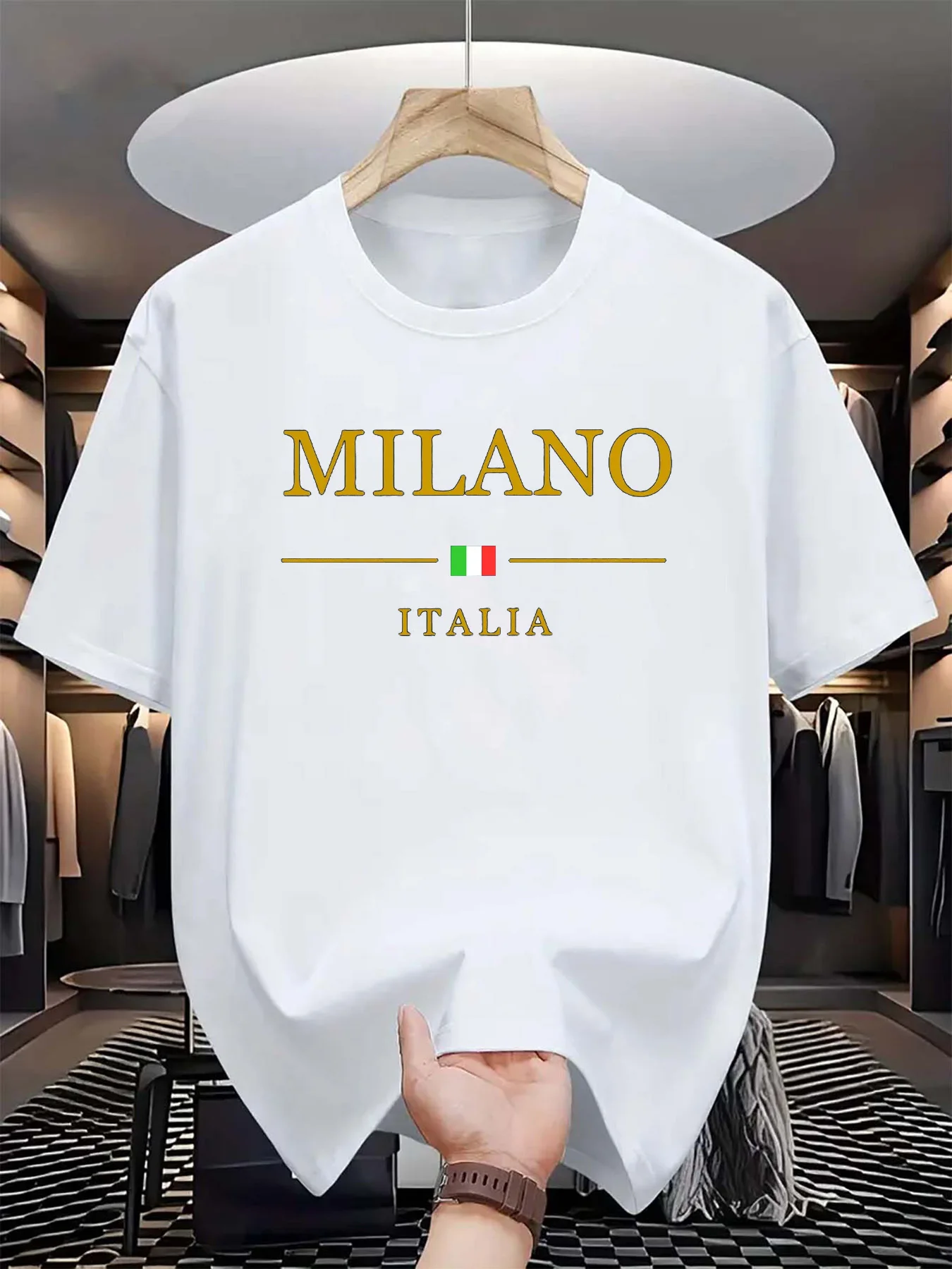 Męska koszulka letnia z nadruk – Street Fashion In Milan recenzja i cena