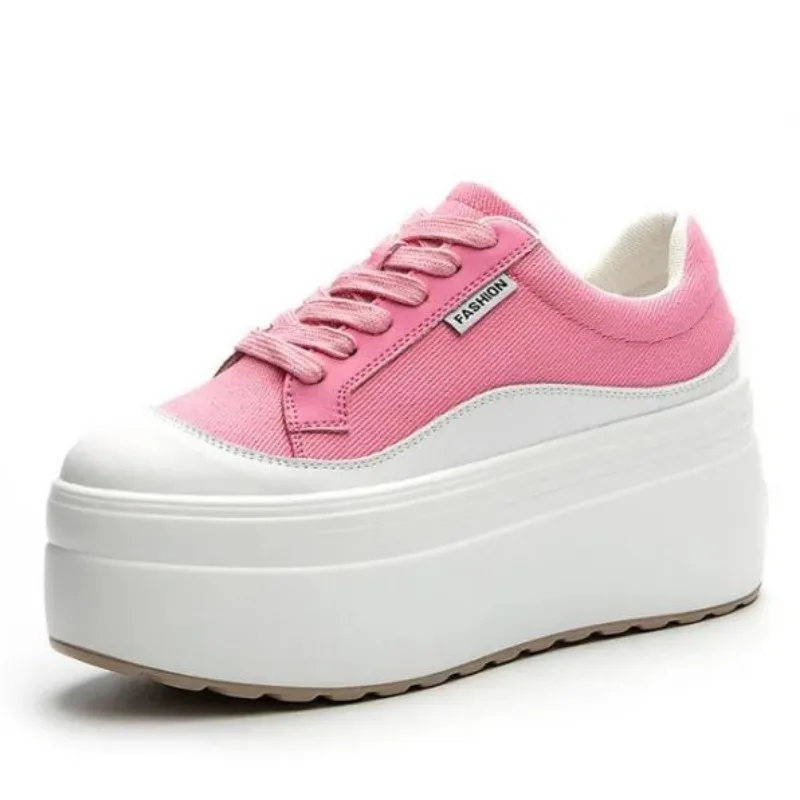 8cm nowe płótno prawdziwej skó – Street Fashion Ladies recenzja i cena