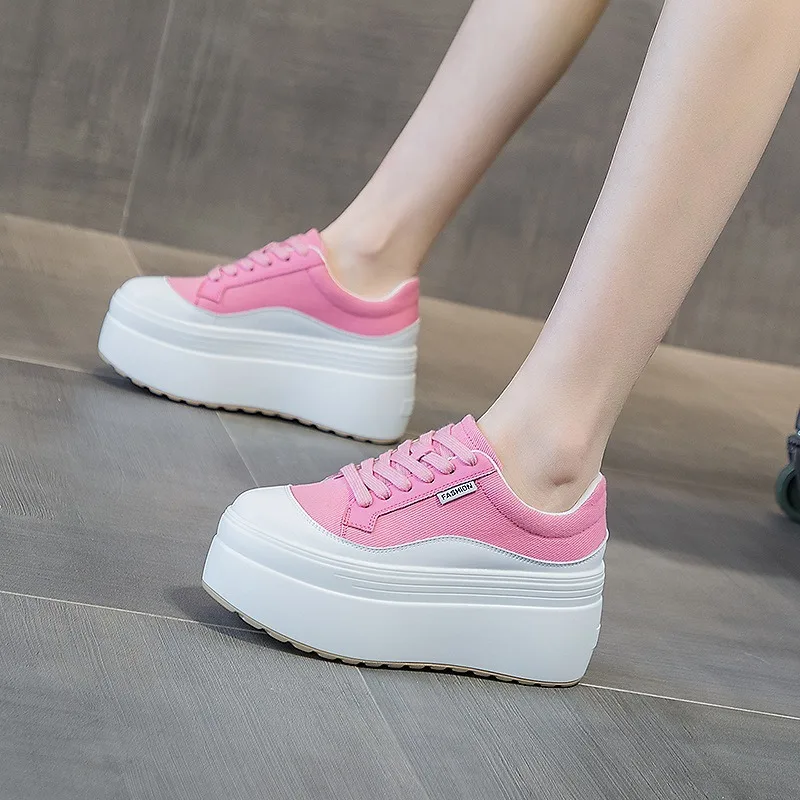 8cm nowe płótno prawdziwej skó – Street Fashion Ladies recenzja i cena