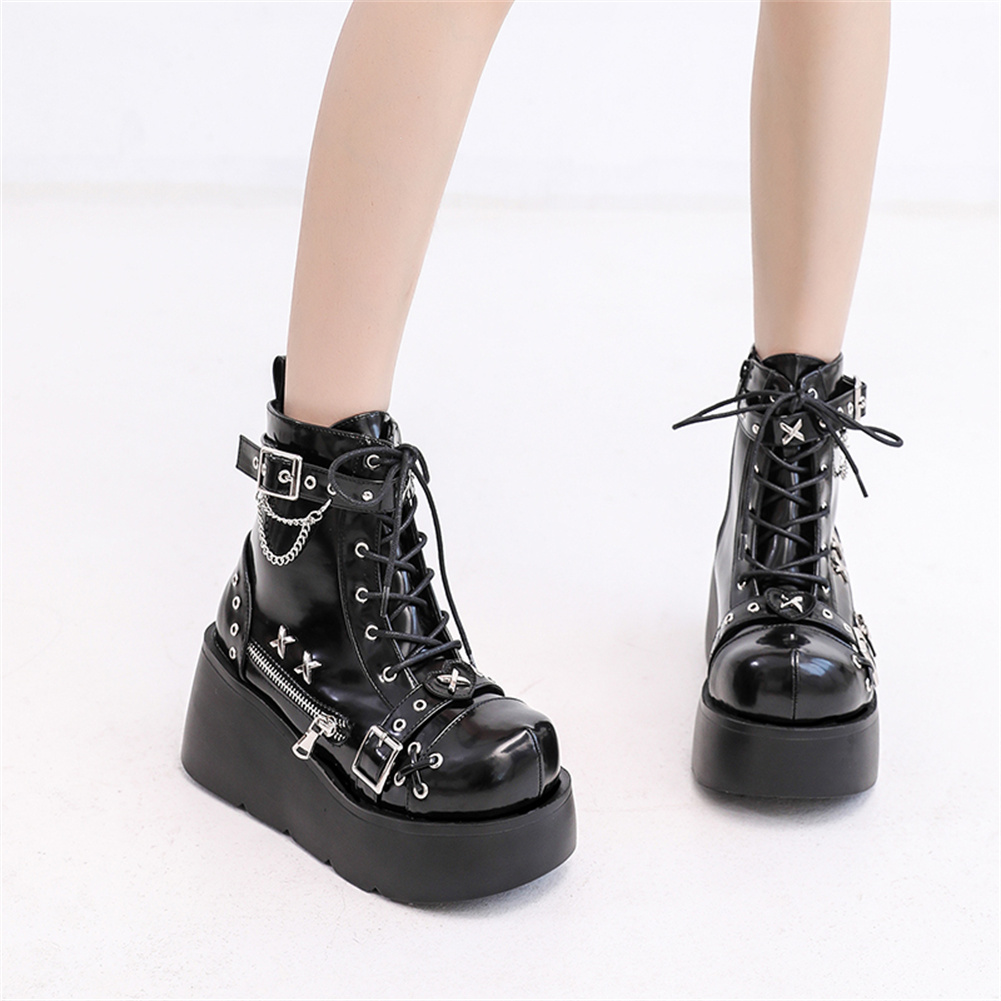 Nowe damskie botki gotyckie na – Street Fashion Punk recenzja i cena