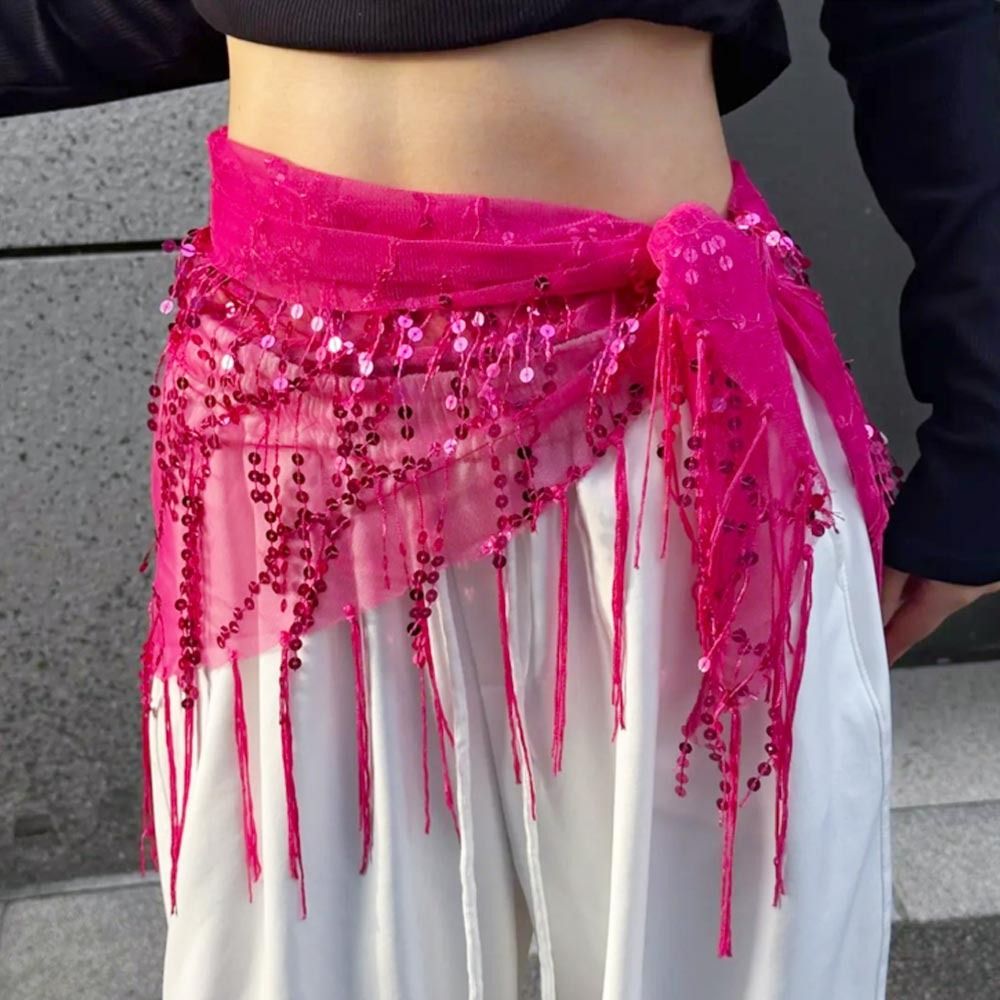 Modny cekinowy pas do tańca br – Street Fashion India recenzja i cena
