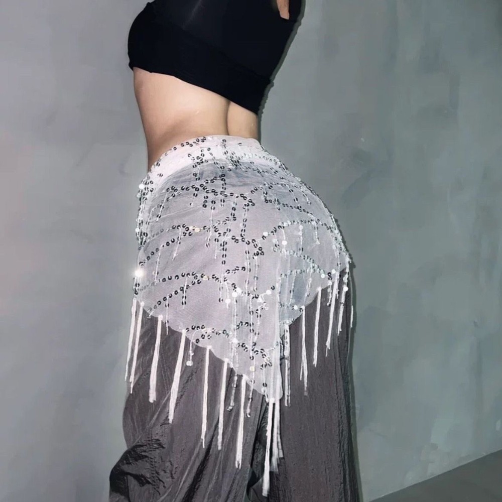 Modny cekinowy pas do tańca br – Street Fashion India recenzja i cena